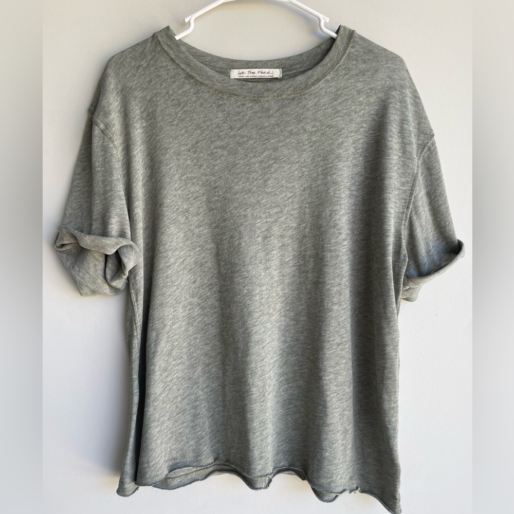 We the free x free people oversized relaxed fit tee shirt